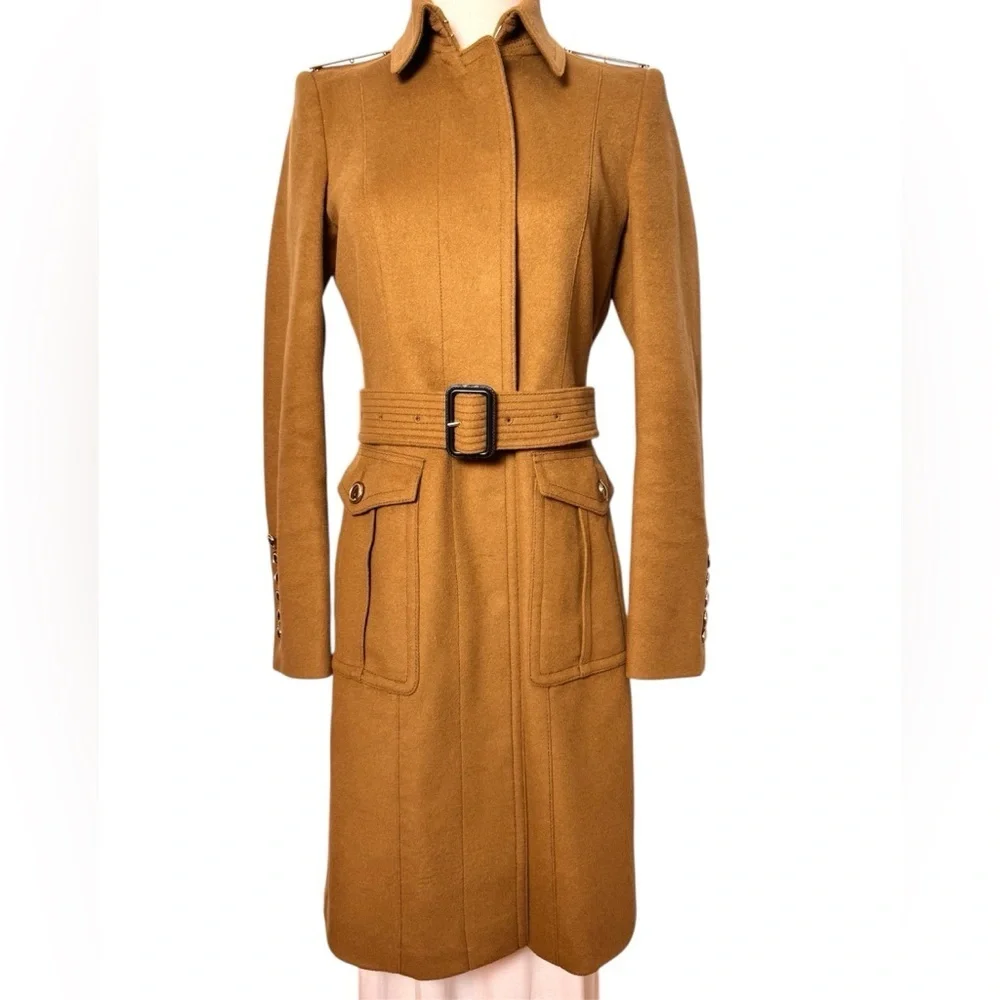 Burberry Wool Cashmere Military Coat Size 6